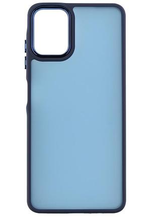 Чехол fiji lens для samsung galaxy a07 (a075) бампер матовый с защитой блока камер blue