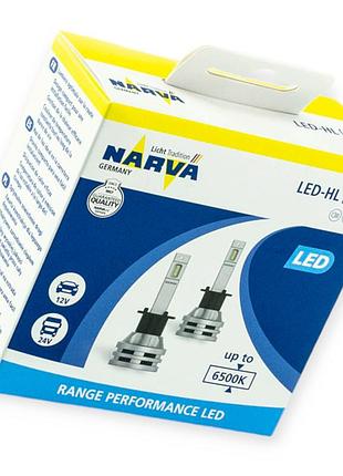 Автолампа led h1 12v-24v rpl2 19w 6500k narva