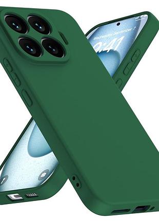 Чехол fiji full soft premium для xiaomi 17t противоударный бампер с микрофиброй dark green