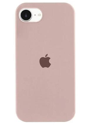 Чохол fiji silicone case для apple iphone 16e бампер накладка soft touch з мікрофіброю pink sand