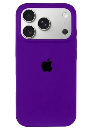 Чохол fiji silicone case для apple iphone 17 pro max бампер накладка soft touch з мікрофіброю dark purple