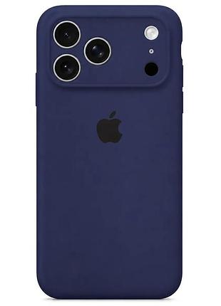 Чехол fiji silicone case full camera для apple iphone 17 pro бампер накладка с защитой камеры dark blue