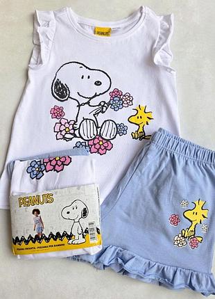 Дитяча піжама літня peanuts 98-104 см для дівчаток
