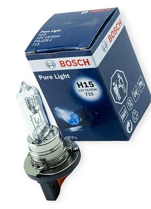 Автолампа h15 12v 15, 55w bosch 9055