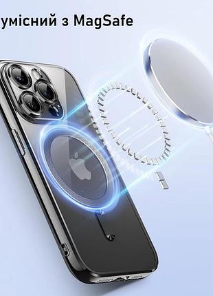 Чехол fiji chrome для apple iphone 17 pro max с magsafe и защитой камер dark blue