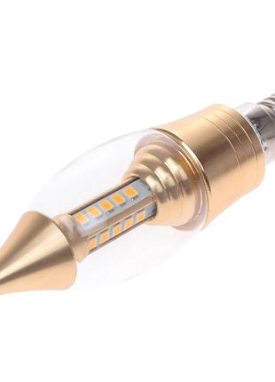 Лампа светодиодная led 5w e14 ww c37 gold 220v
