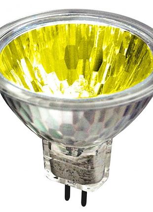 Лампа галогенная 20w gu5.3 mr16 yellow 12v