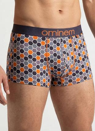 Боксеры мужские хлопок/модал ominem optic xl (52-54) сиреневый/оранжевый xl