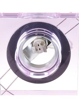Светильник точечный декоративный hdl-g145 pink crystal mr16
