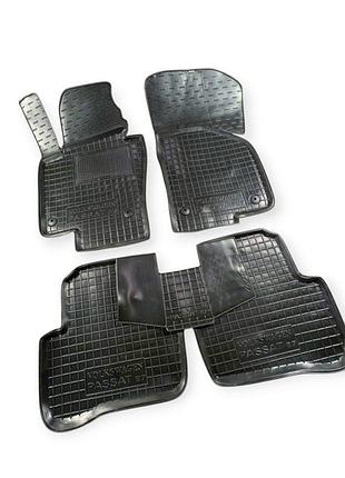 Коврики салона volkswagen passat b6, b7 (2005-2014), cc (2008-), tiguan (2007-) борт 2,5 см, с перемычкой avto-gumm