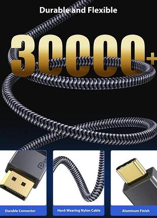 Кабель maxonar type-c displayport cable 8k 60 гц адаптер usb c - displayport 4