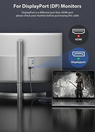 Кабель maxonar type-c displayport cable 8k 60 гц адаптер usb c - displayport 5