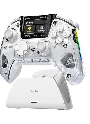 Геймпад manba one беспроводной игровой контроллер с дисплеем и rgb подсветкой для игровой приставки