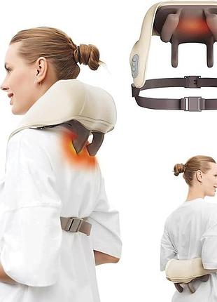 Разминающая массажная подушка для шеи damkee shoulder and neck massager dk-1 массажер для шеи с подогревом
