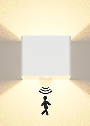 Настінний світильник із датчиком руху kinamy led wall light 2900-3200k світлодіодний настінний світильник