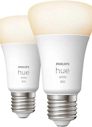 2 шт. лампочка 2700к e27 philips hue 9290018216a умная лампочка с голосовым управлением