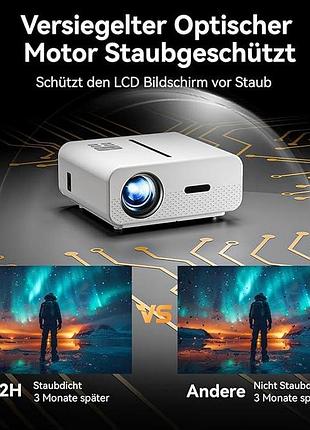 Мультимедійний проєктор zoomcat projector c12h пристрій для домашнього кінотеатру з корекцією спотворень 2