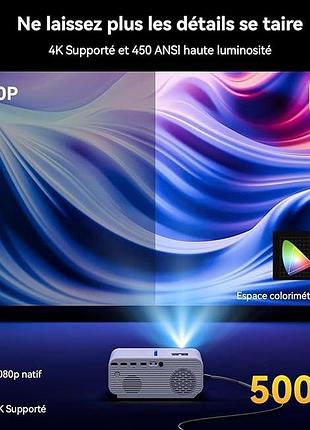 Мультимедійний проєктор zoomcat projector c12h пристрій для домашнього кінотеатру з корекцією спотворень 4