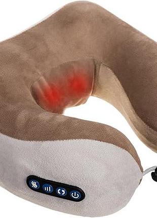 Масажна подушка для шиї quellsotty shaped massage pillow електричний шийний масажер із функцією підігрівання