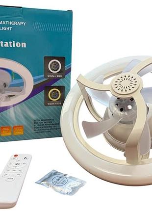 Лампа-вентилятор 50 вт 18x28 см led aromatherapy fan light стельова лампа-вентилятор з пультом дистанційного керування