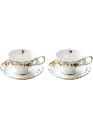 2шт. кофейные чашки из тонкого костяного фарфора merwdeeyt kaffeetassen чашка для капучино с блюдцем