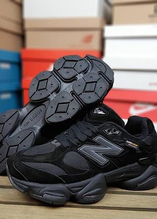 Женские качественные и стильные кроссовки new balance 9060 cordura gore-tex черные❄️