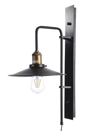 Бра настенное накладное лофт bl-275w/1 е27 bk brille 26-171