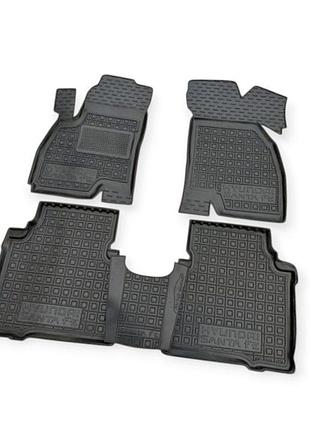 Килимки салону hyundai santa fe (2001-2006) борт 2,5 см, з перемичкою avto-gumm