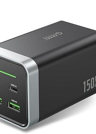 Универсальное 4-портовое зарядное устройство gmm usb desktop charger gp0901 150 вт быстрая зарядная станция