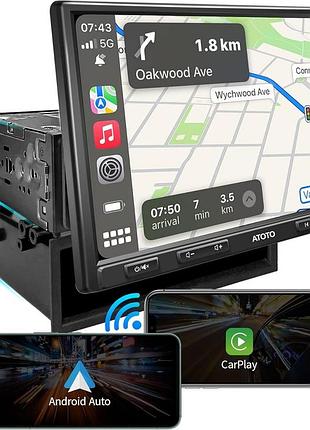 Автомагнитола с 10,1-дюймовым qled сенсорным atoto f7g110xed автомагнитола с сенсорным экраном