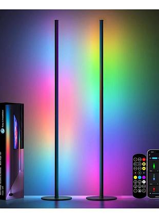 2 шт. напольный светильник 3000k meewata dx21004-01 светодиодный напольный светильник с пультом дистанционного управления
