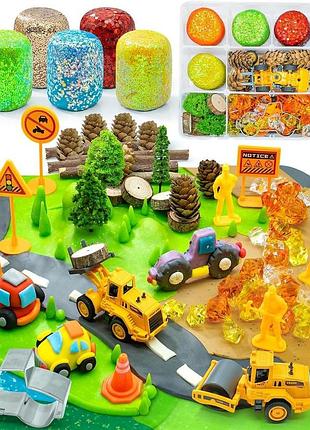 Набір «сбудівельник» для сенсорного розвитку simpliplay play dough kits дитячий кольоровий набір тіста для ліплення