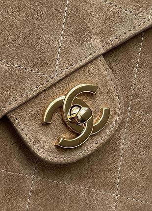 Сумка замшева maxi flap bag 6