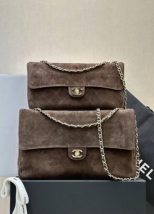 Сумка замшева maxi flap bag 9