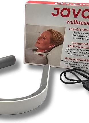 Складной массажер для шеи java wellness foldable ems neck massager 62948 массажер с 6 видами и 9 уровнями интенсивности 5