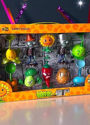 Набор детские игровые фигурки растения против зомби, игрушка фигурка plants vs zombies в коробке