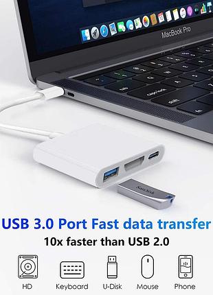 Цифровой av адаптер usb-c digital av multiport adapter универсальный адаптер ля внешнего монитора 6