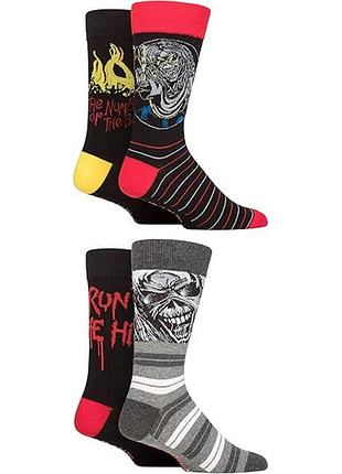 4 шт. набор носков iron maiden подарочный набор носков для мужчин в стиле хэви-металу