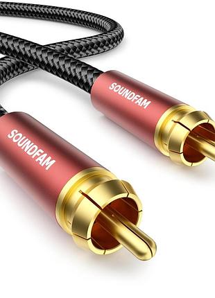 Кабель rca 2,5 м soundfam sr666 высококачественный rca-кабель для сабвуфера и телевизора