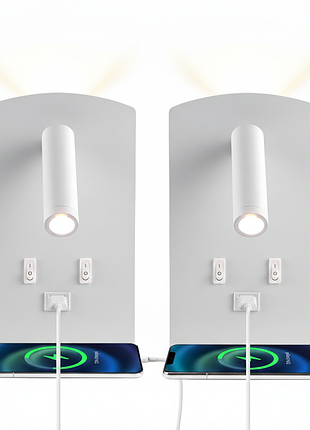 2 шт. настінний світильник 13х12х22 см 12 вт wall lamp світлодіодний настінний світильник з usb-портом