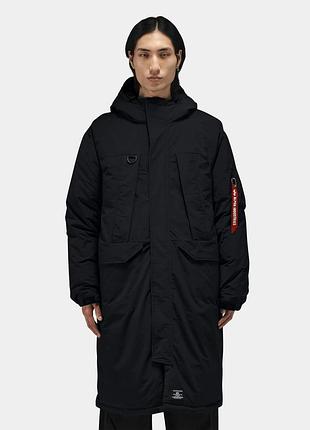 Оригінал! чоловічий подовжений пуховик alpha industries seal long puffer parka mjs55502c1_001