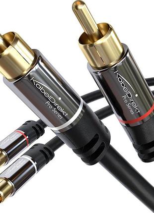 Кабель длиной 1 м kabeldirekt rca 2x2 кабель для передачи аналогового и цифрового аудиосигнала