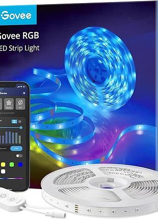 Умная светодиодная лента govee rgb 5 м led подсветка с музыкальной синхронизацией, управлением приложением