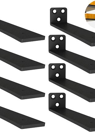 8шт. набор из скрытых кронштейнов для полок 30см floating shelf brackets держатели с высокой нагрузочной способностю