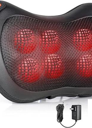 Массажная подушка для спины и шеи shiatsu neck and back massager pillow