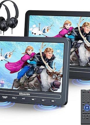Автомобильный dvd-плеер с двумя экранами gonavidio nb0621b-n1 10.5 дюймовый мультимедийный плеер для автомобилей