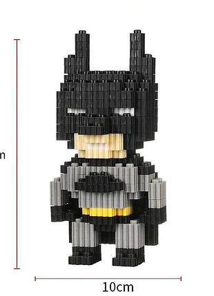 Миниконструктор «бетмен» — пиксельная фигурка из микроблоков (super hero mini blocks)