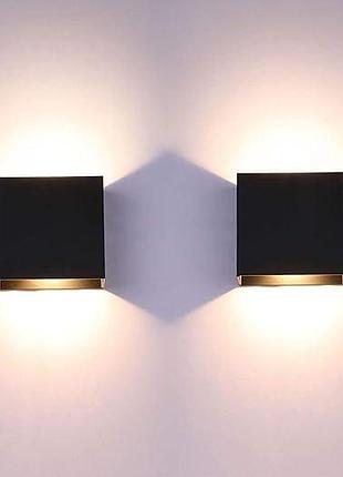 2шт. настенный светильник 10вт 10х10х5см led wall ligh g9 светодиодные настенные светильники 3000 k
