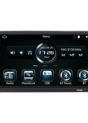 Автомагнітола f133 car player 7039b автомобільна магнітола 7" mp5 bluetooth-плеєр з камерою заднього огляду