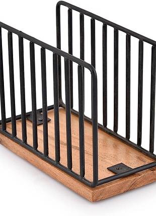 Подставка для салфеток edhas serviettenhalt 15 см x 7,5 см x 11,43 см держатель бумажных салфеток с деревянным основанием